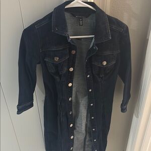 White House Black Market Denim Button-Up dress